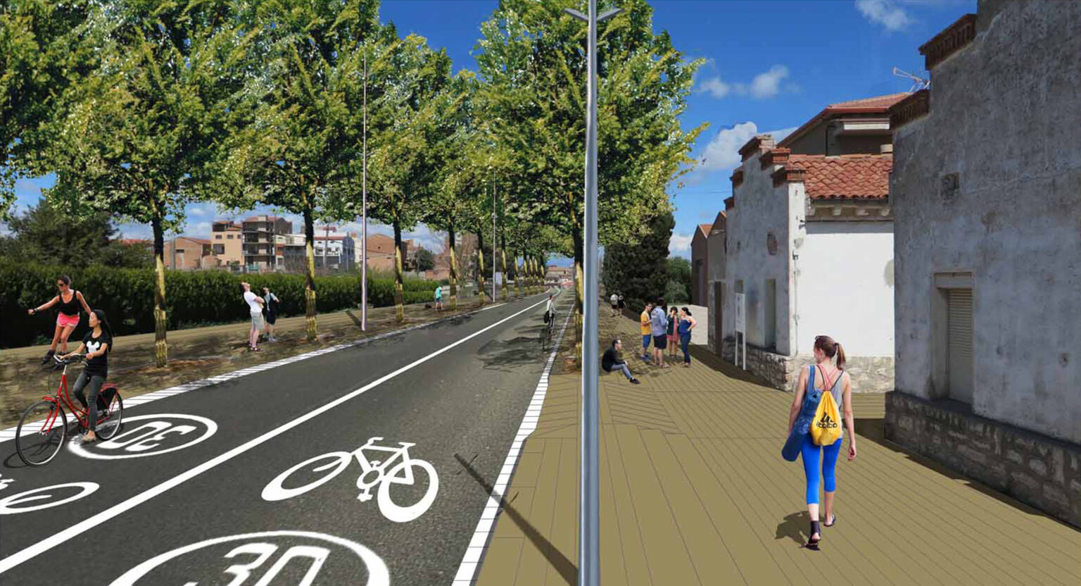 Calaf presenta un projecte per tranformar en passeig la carretera de Manresa