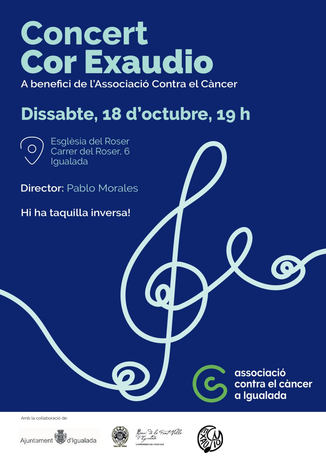 Concert solidari del Cor Exaudio a benefici de l’Associació Contra el Càncer a Igualada