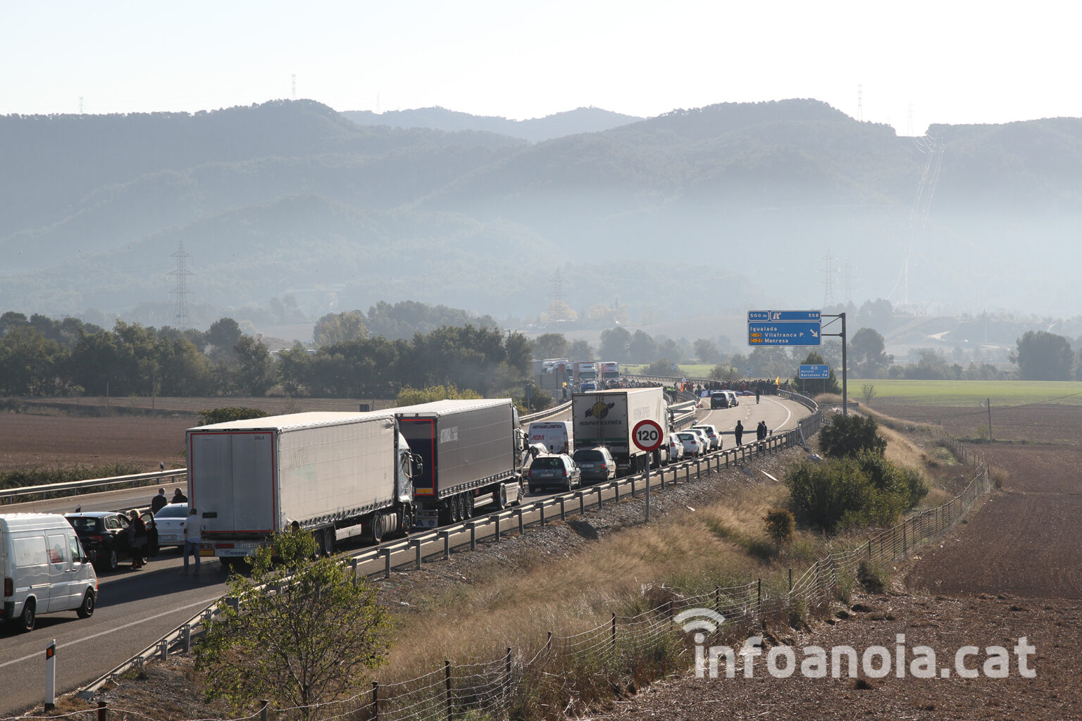 Talls a les principals carreteres de l’Anoia en l’arrencada de la vaga