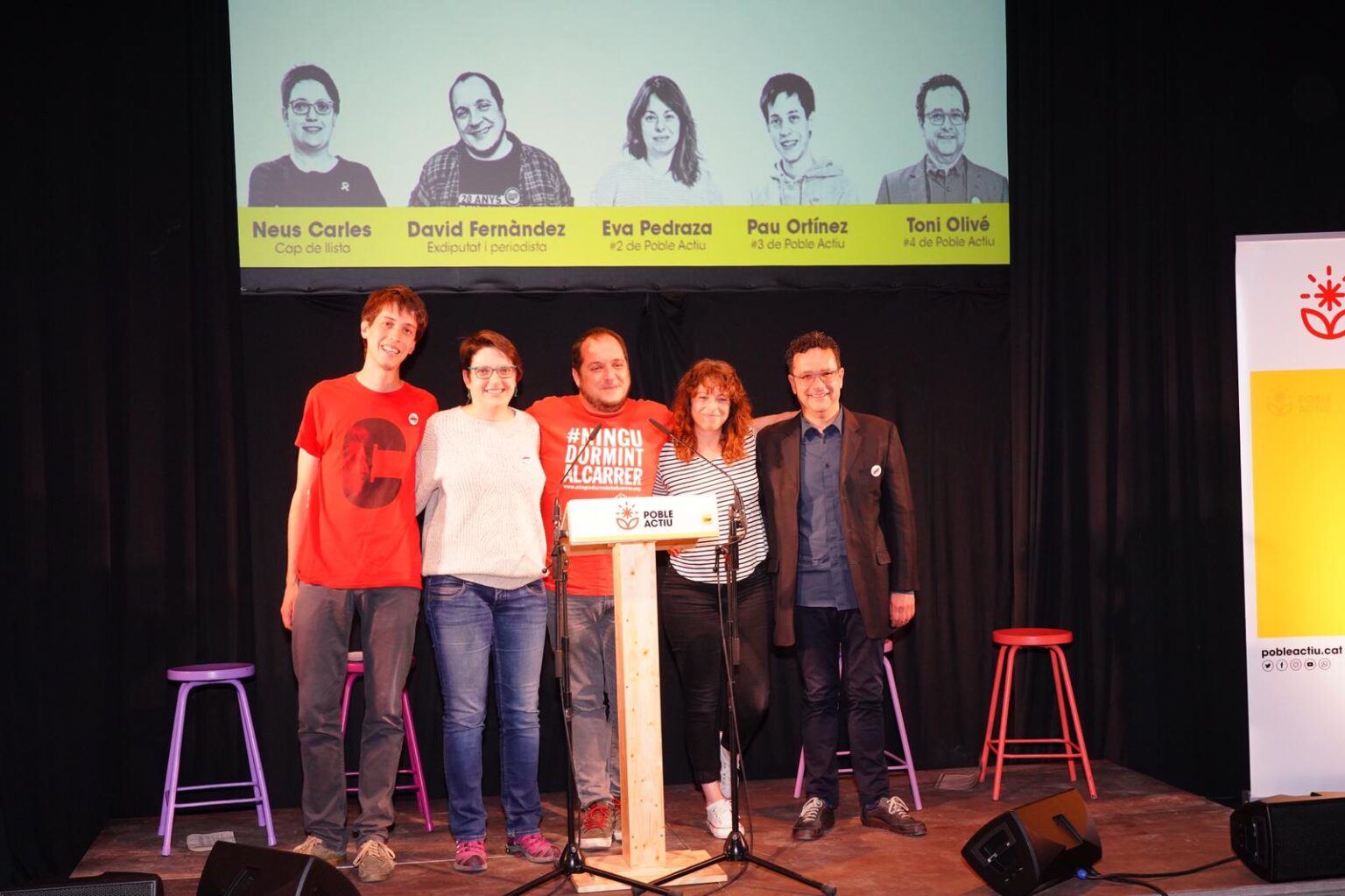 Poble Actiu omple L’Escorxador en el seu tancament de campanya amb David Fernàndez