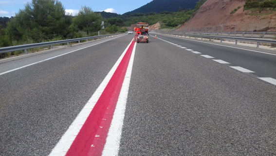 Una franja central separarà els sentits de circulació de la C-15 entre Igualada i Vilafranca