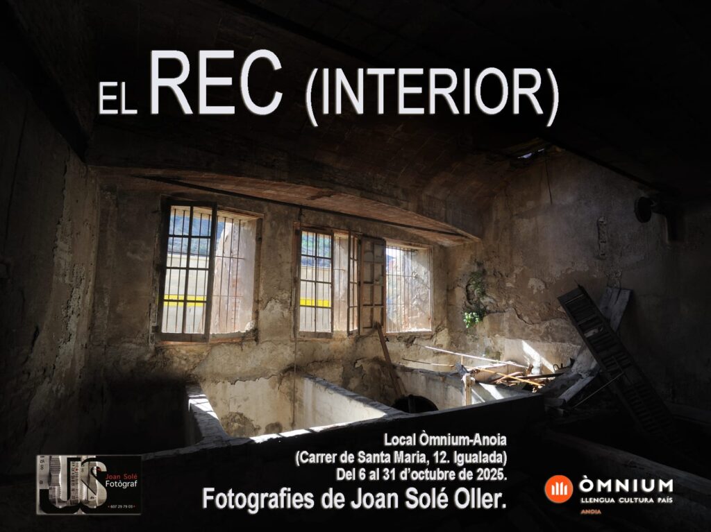 El fotògraf Joan Solé retrata el barri del Rec en una exposició al local d’Òmnium Anoia