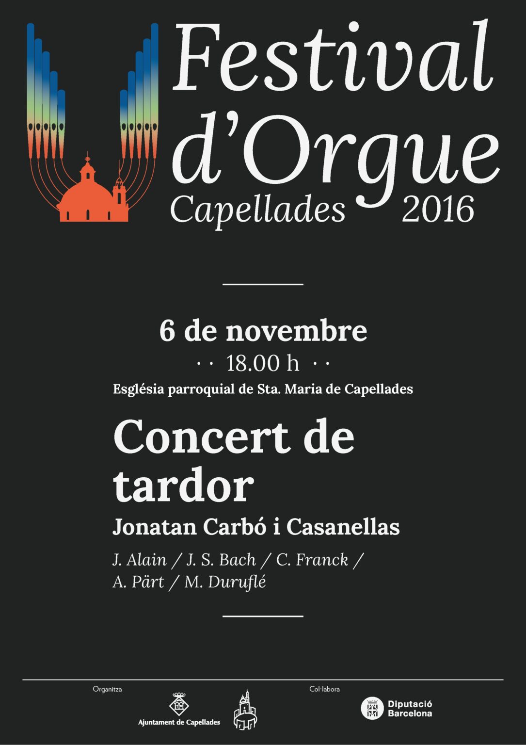 Diumenge, segon concert del Festival d’Orgue de Capellades