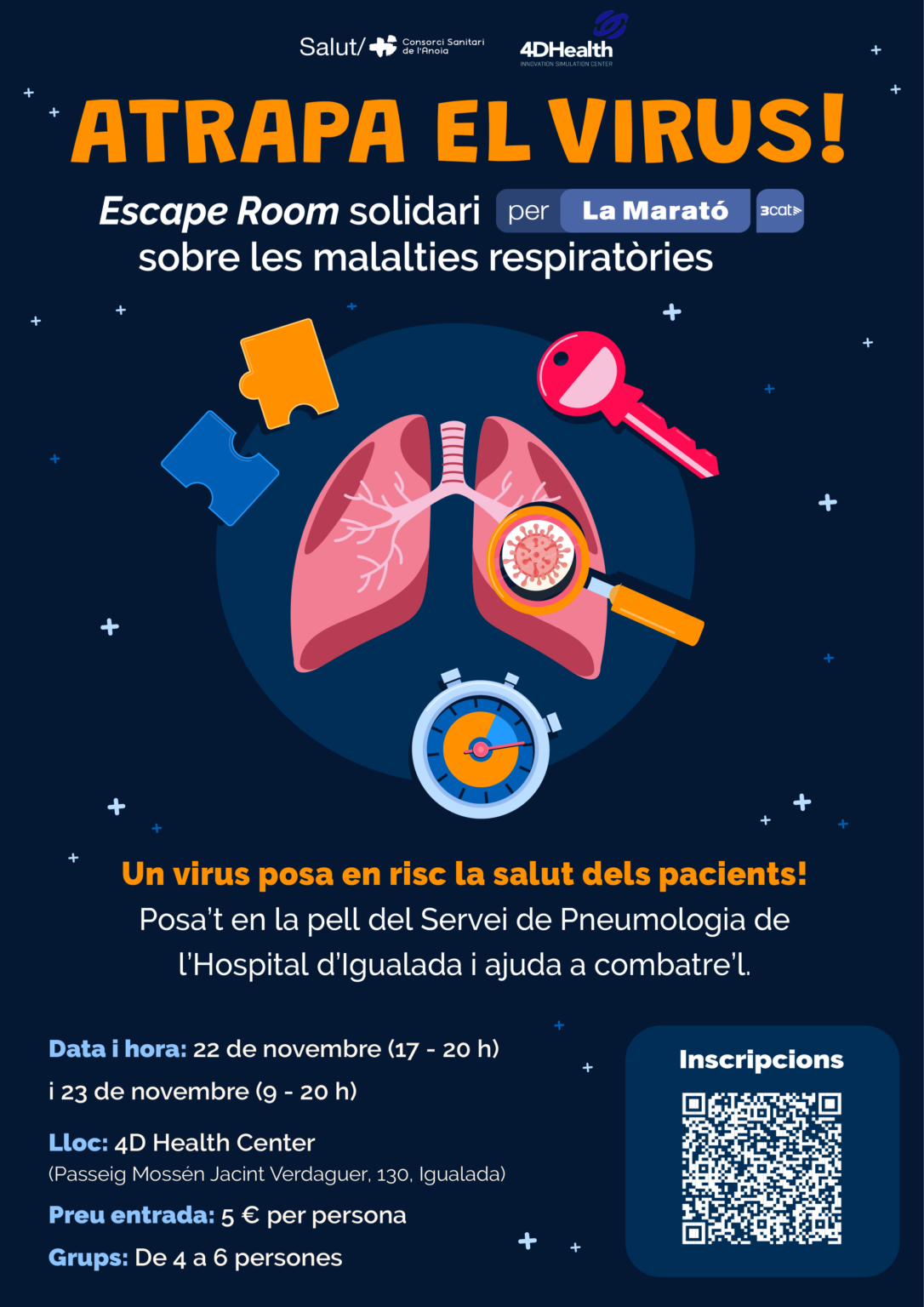 L’Hospital Universitari d’Igualada organitza un «escape room» solidari per La Marató de 3cat