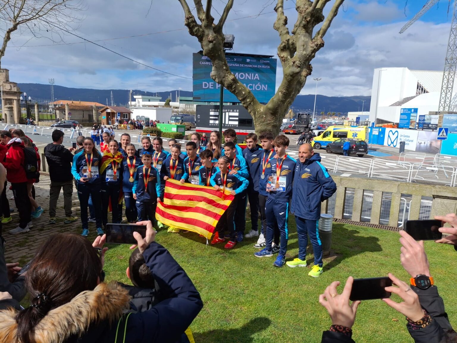 Marc Suárez –Argent- i Daniela Gaitán – Bronze – amb Catalunya, al Campionat d’Espanya de Marxa per Federacions