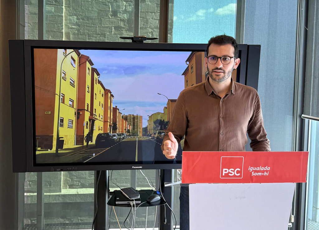 Igualada Som-hi qualifica de “maquillatge” l’asfaltat del carrer Pau Muntadas i proposa convertir-lo en una petita rambla pel barri