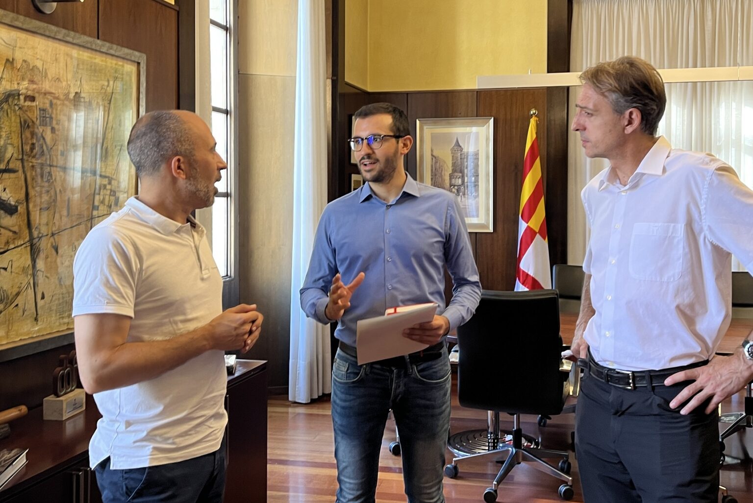 Jordi Cuadras visita el govern municipal de Manresa
