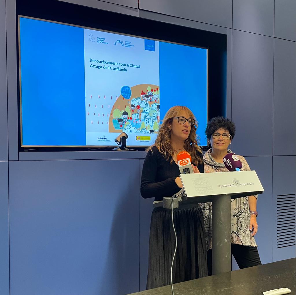 Igualada renova el reconeixement de l’UNICEF com a Ciutat Amiga de la Infància