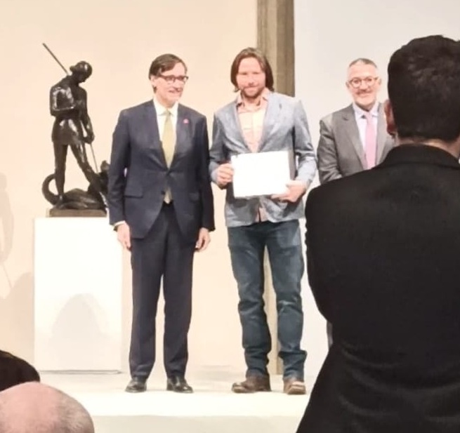 El poblatà Jordi Aguilera Gassó rep el diploma de Mestre Artesà als Premis Nacionals d’Artesania