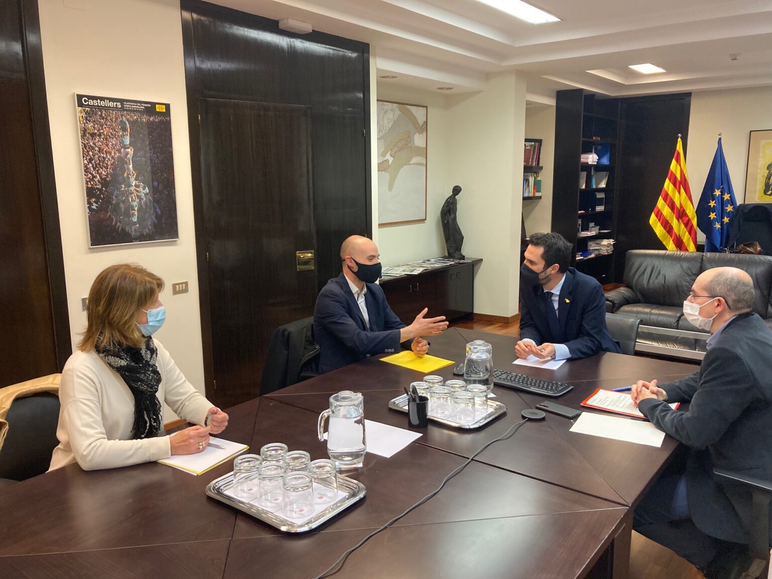 Trobada entre Fira d’Igualada i UEA amb el Conseller d’Empresa Roger Torrent