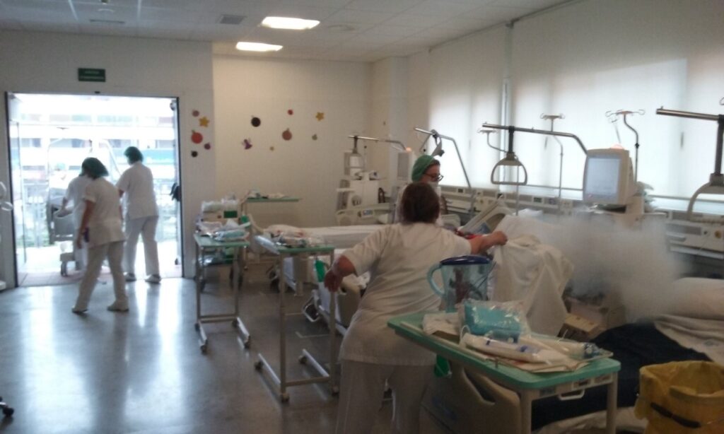 Simulacre d’incendi al Servei d’Hemodiàlisi de l’Hospital d’Igualada