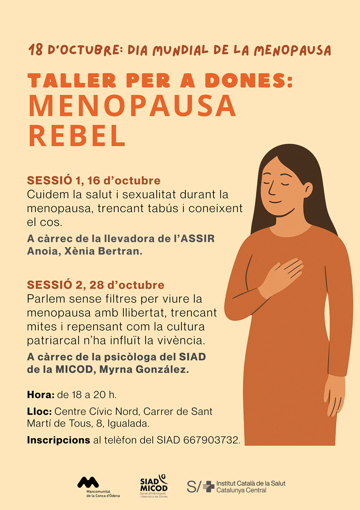 La Mancomunitat organitza un taller per a dones amb motiu del Dia Mundial de la Menopausa