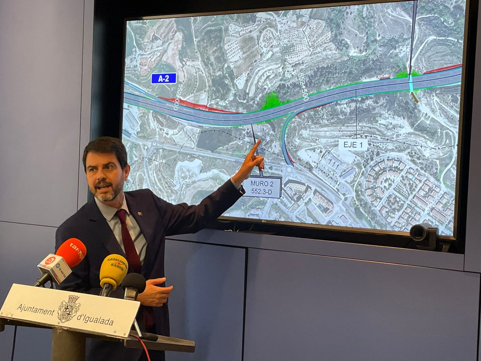 L’Ajuntament d’Igualada, satisfet amb el projecte de millora i reforma de l’autovia A-2