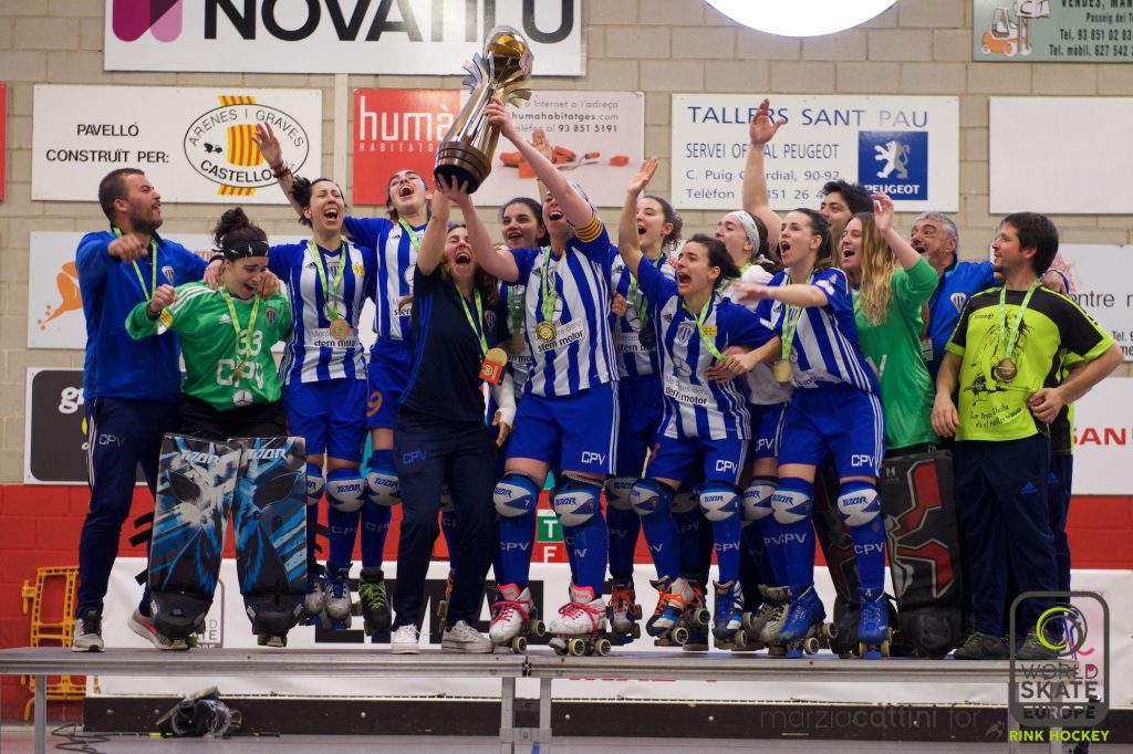 La igualadina Teresa Bernadas, campiona d’Europa d’hoquei patins amb el Voltregà