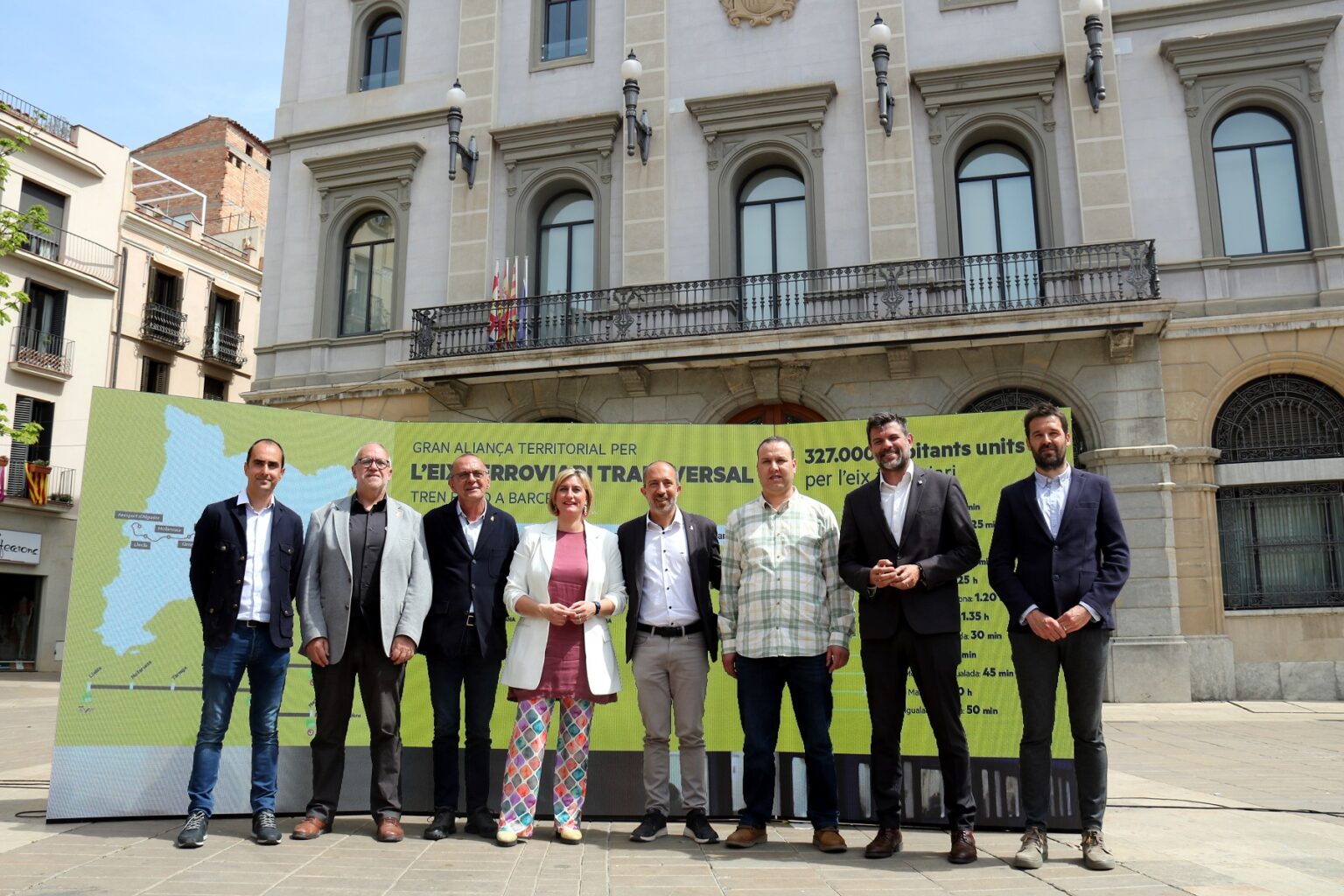 Front comú dels alcaldables d’ERC a Ponent i la Catalunya Central per reclamar l’eix ferroviari transversal