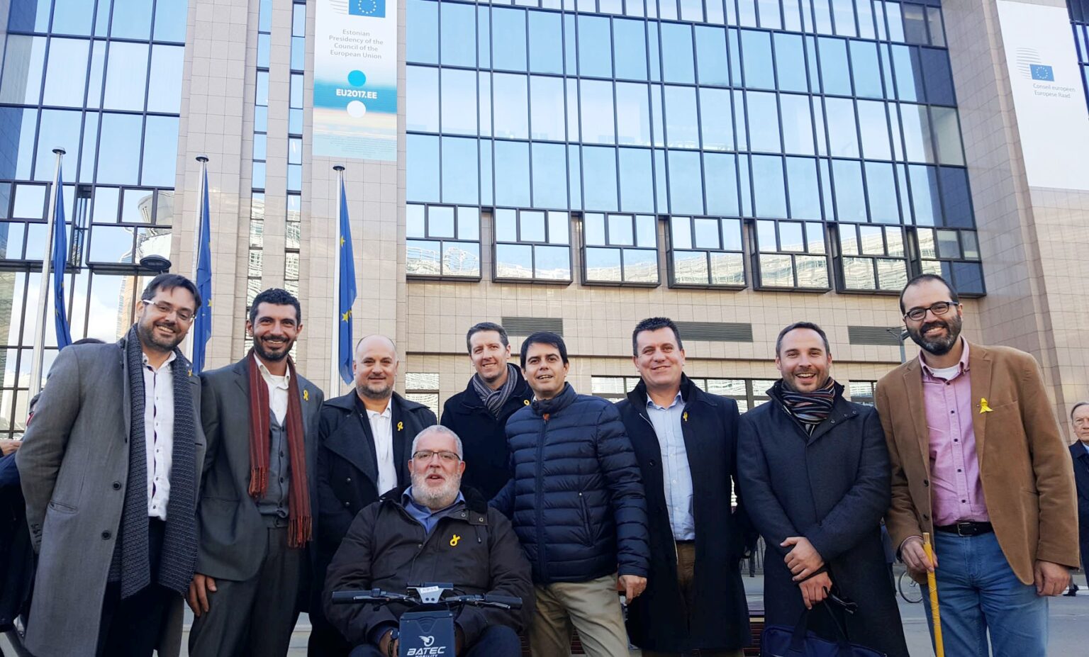 Alcaldes de l’Anoia fan costat al govern català a Brussel·les
