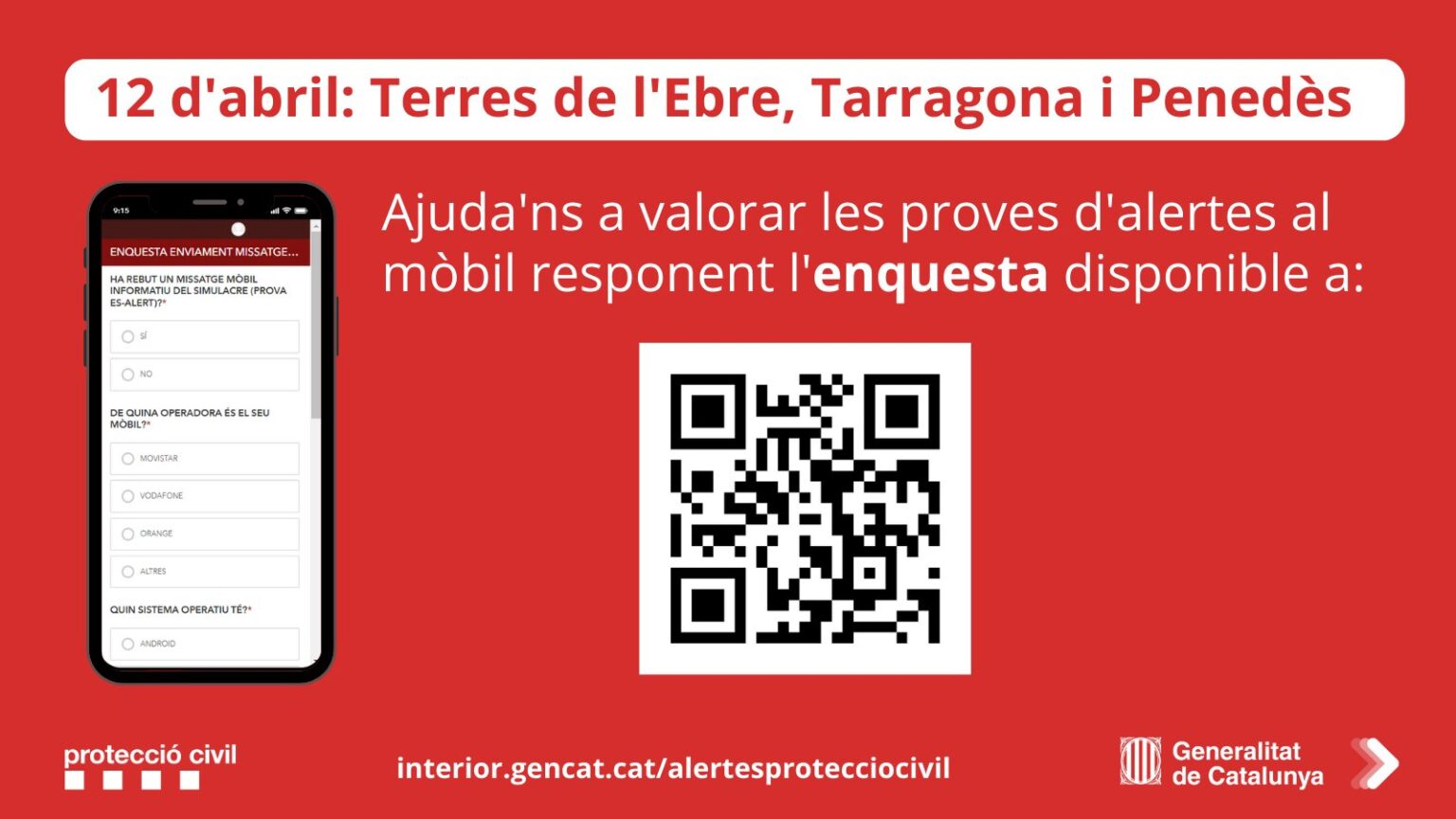 Aquest dimecres, prova del Sistema d’Alertes de Protecció Civil a l’Anoia