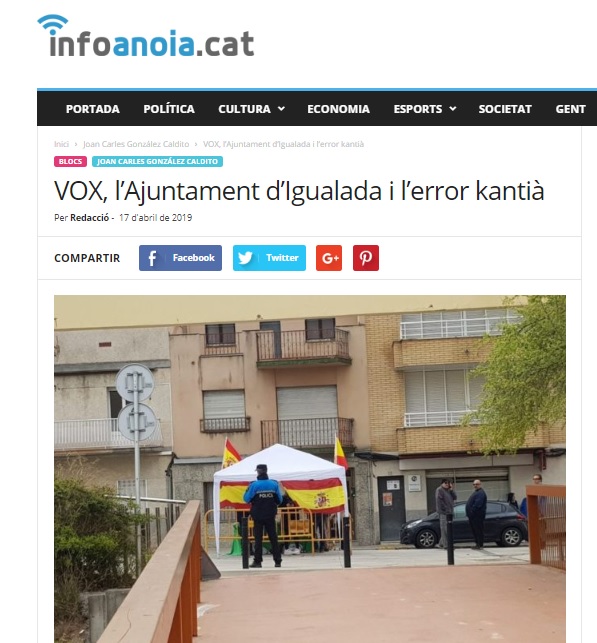 Igualada Som-hi demana una rectificació a Joan Carles González Caldito
