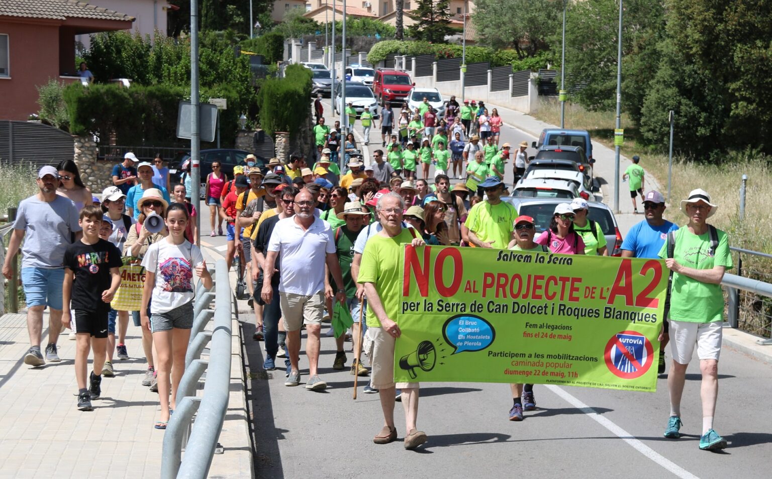 Caminada contra el projecte d’ampliació de l’A-2 entre Igualada i Martorell