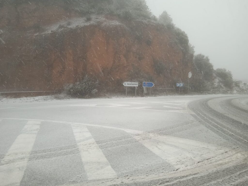 La neu enfarina els punts més elevats de l’Anoia