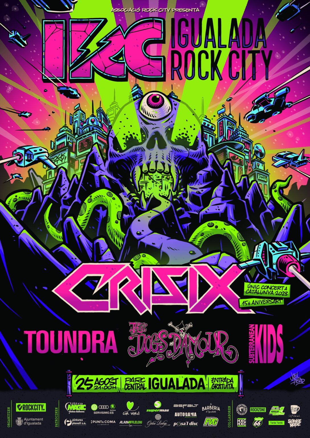 Crisix encapçala el cartell del novè Igualada Rock City