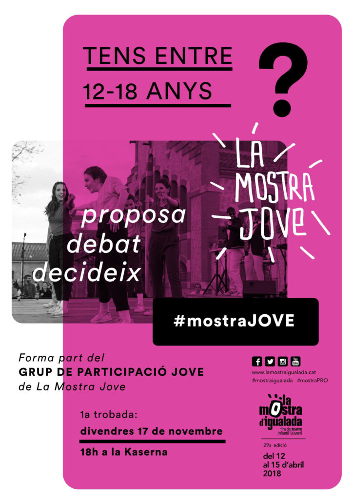 La Mostra d’Igualada convida els joves d’entre 12 i 18 anys a idear la #mostraJOVE