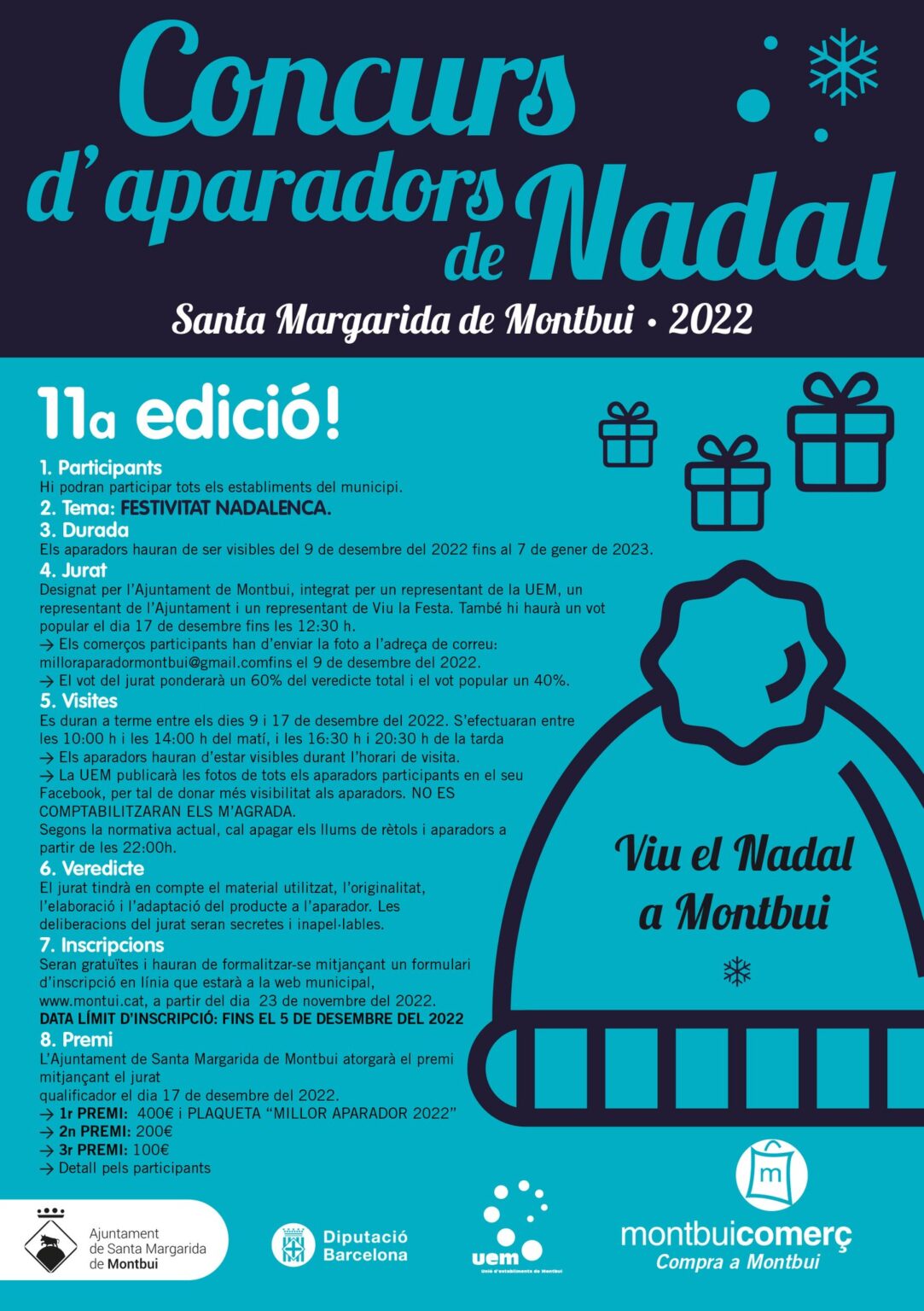 Inscripcions obertes per un nou concurs d’aparadors nadalencs a Montbui