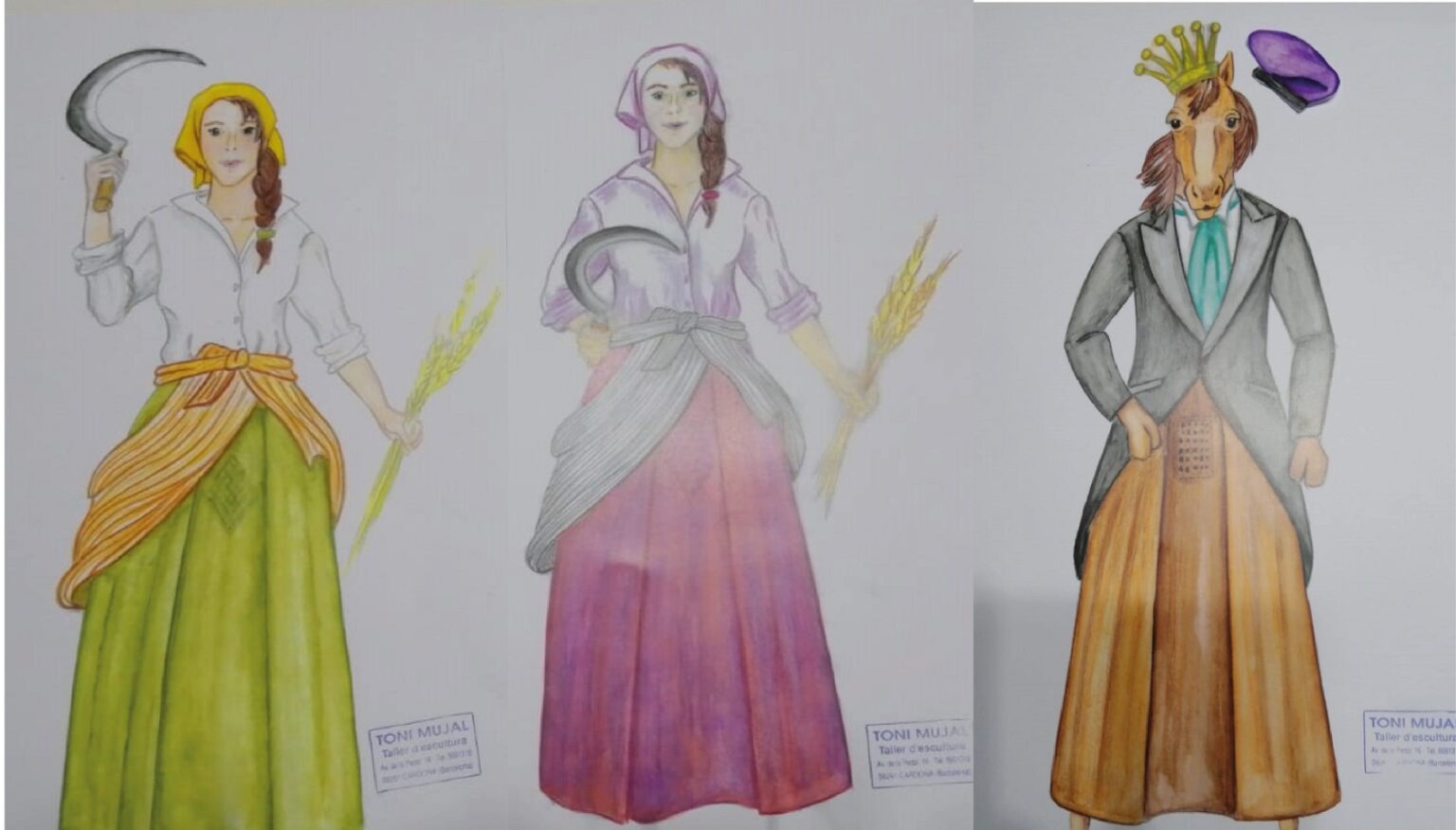 Es presenten els esbossos dels nous gegants de Sant Martí Sesgueioles