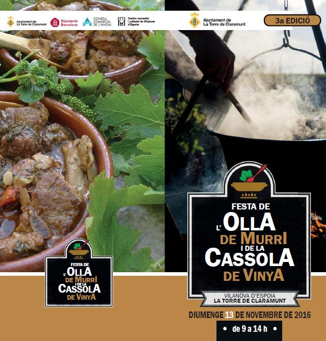 Diumenge, Festa de la Cassola de Vinya a la Torre de Claramunt