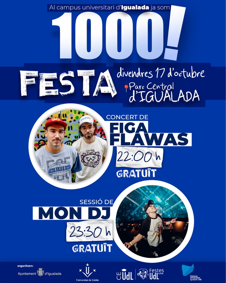Igualada celebra amb Figa Flawas els 1.000 estudiants universitaris