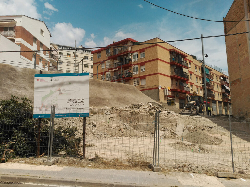 Montbui comença les obres per connectar els carrers Sant Jaume i La Tossa