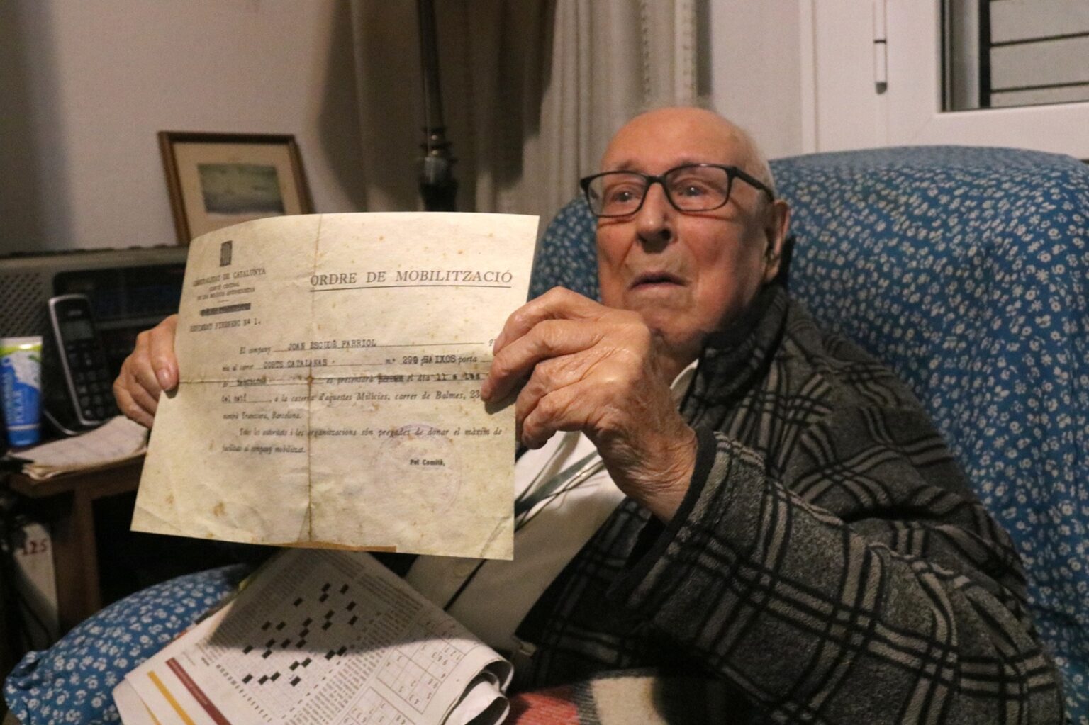 Un capelladí es converteix en l’home més gran de Catalunya, amb 110 anys