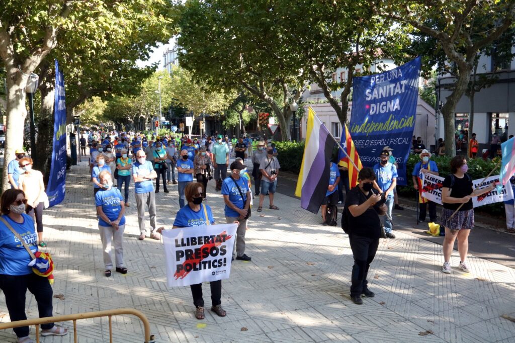 L’ANC aplega unes 500 persones en la seva mobilització a Igualada