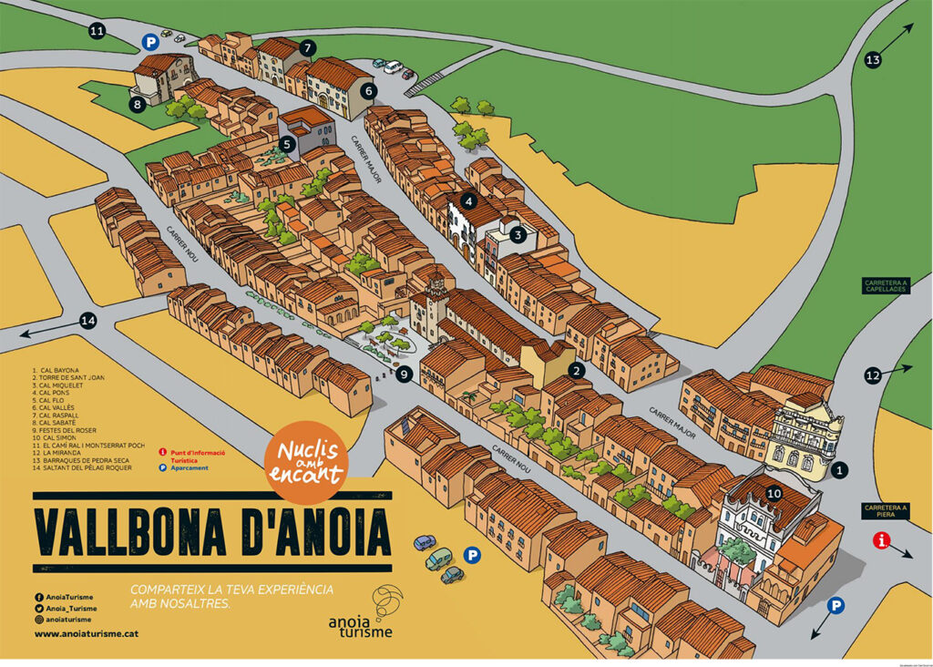 Vallbona d’Anoia, nou ‘Nucli amb encant’ de la col·lecció de mapes del Consell Comarcal de l’Anoia