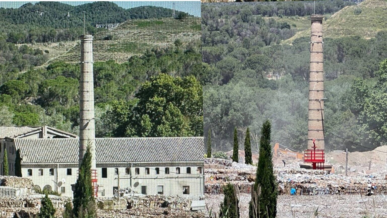 Enderroquen un molí paperer abans que es completin els tràmits per protegir-lo