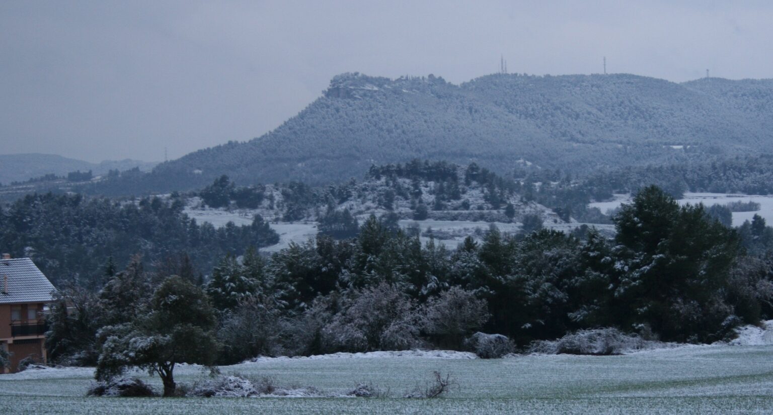 Avís per nevades a cotes baixes de l’Anoia