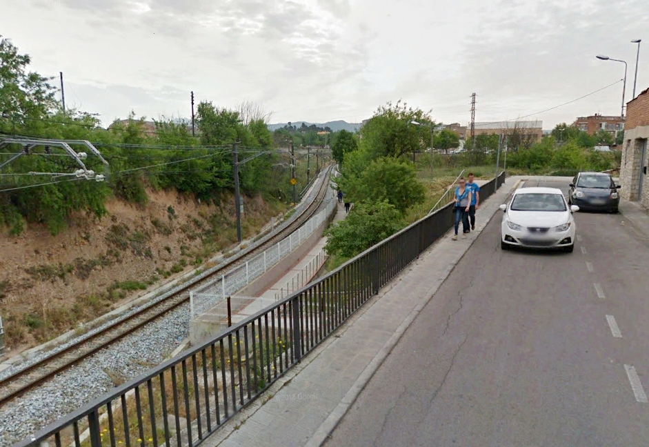 El pas de vianants entre Igualada i Vilanova per la via del tren, tancat per obres