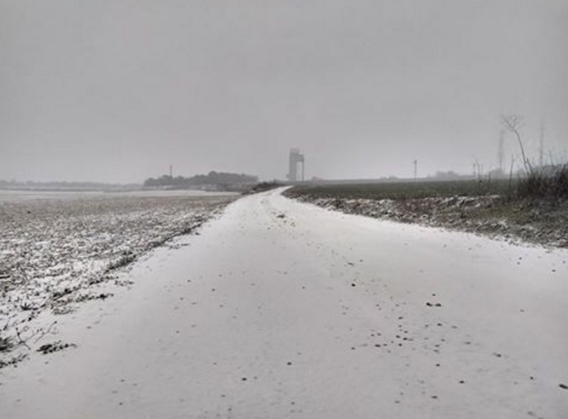 El cam&iacute; del radar de la Panadella, a Montmaneu. Foto: Observatori de Pujalt.