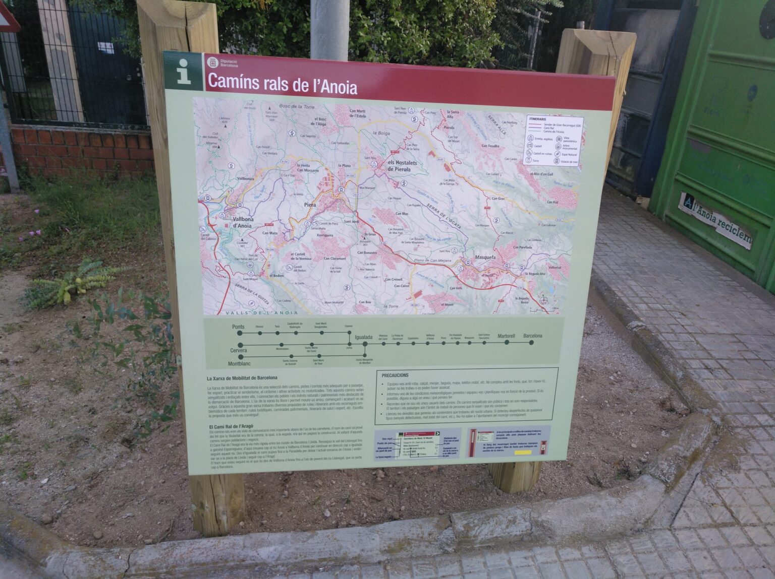 Vallbona d’Anoia estrena senyalització del camí Ral