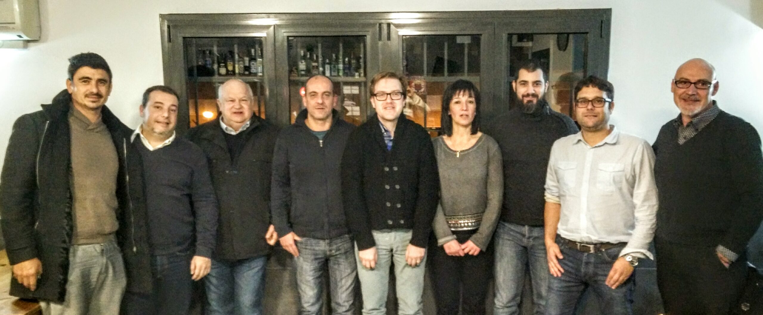 Membres de les agrupacions socialistes del sud de l'Anoia, dilluns a Vallbona.