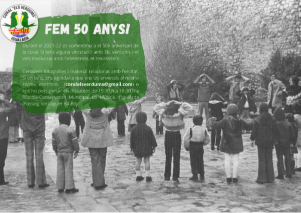 La Coral Infantil Els Verdums inicia els preparatius per celebrar el seu 50è aniversari