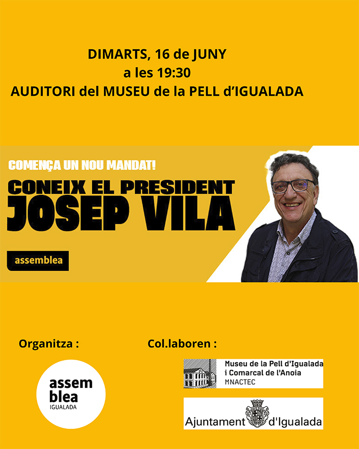 El president de l’ANC, Josep Vila i Boix, visitarà Igualada el 16 de juny