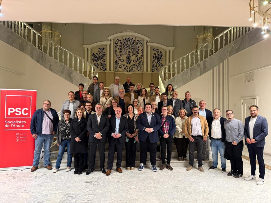 El delegat del govern d’Espanya, Carlos Prieto, visita l’Anoia i es reuneix amb la militància del PSC