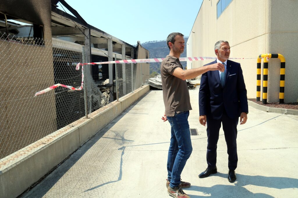 La Generalitat es compromet a acompanyar les empreses afectades per l’incendi